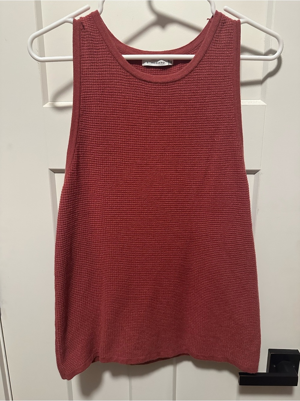 Staccato Mauve Ribbed Knit Tank Top
